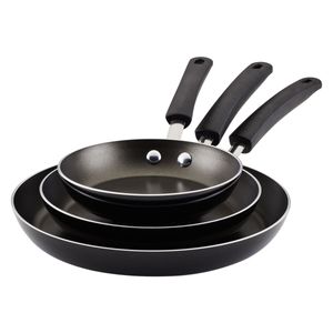 Set x 3 Sartenes 20cm, 25cm y 30cm. Aluminuo antiadherente Negro. Easy Clean. Farberware.