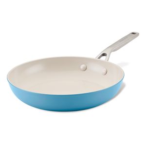 Sartén anodizado duro, antiadherente cerámico, mango en acero inox, KitchenAid.